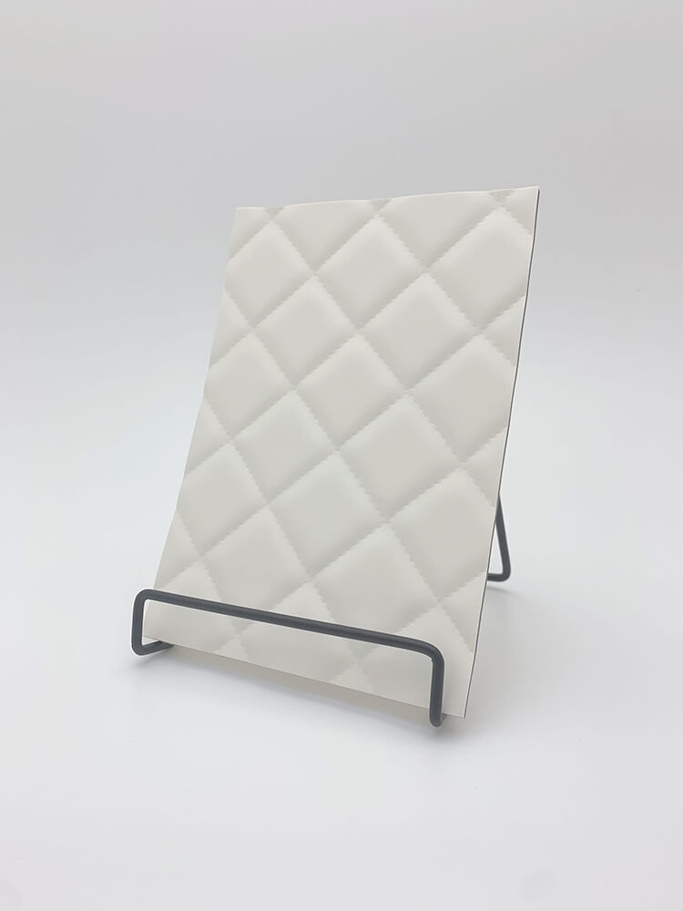 Wall panel WallFace 3D leather look 15041 ROMBO 40 Bianco matt self-adhesive white Wall panel WallFace 3D leather look 15041 ROMBO 40 Bianco matt self-adhesive white