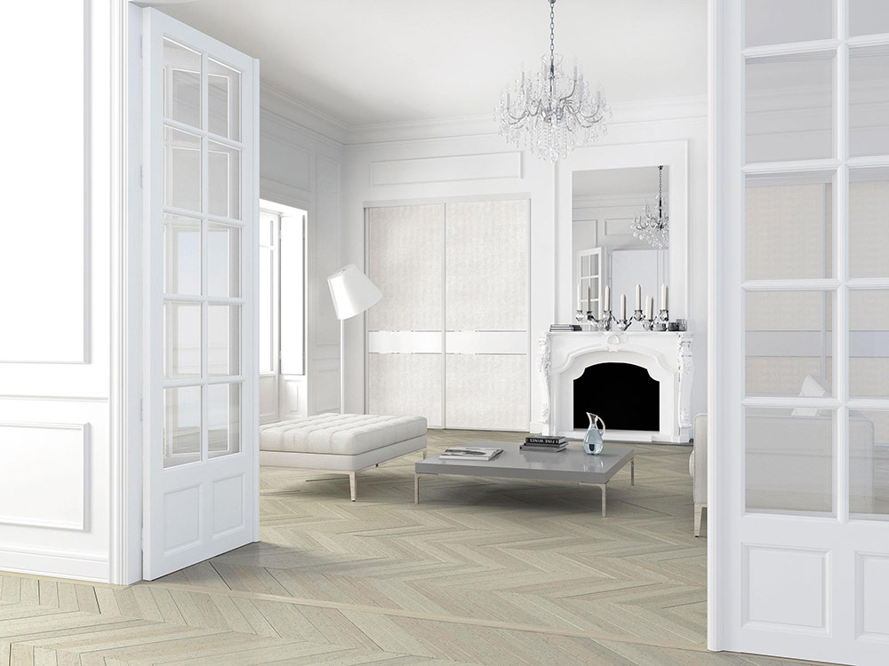 Wall panelling WallFace leather look 15610 LEGUAN Bianco self-adhesive white Wall panelling WallFace leather look 15610 LEGUAN Bianco self-adhesive white