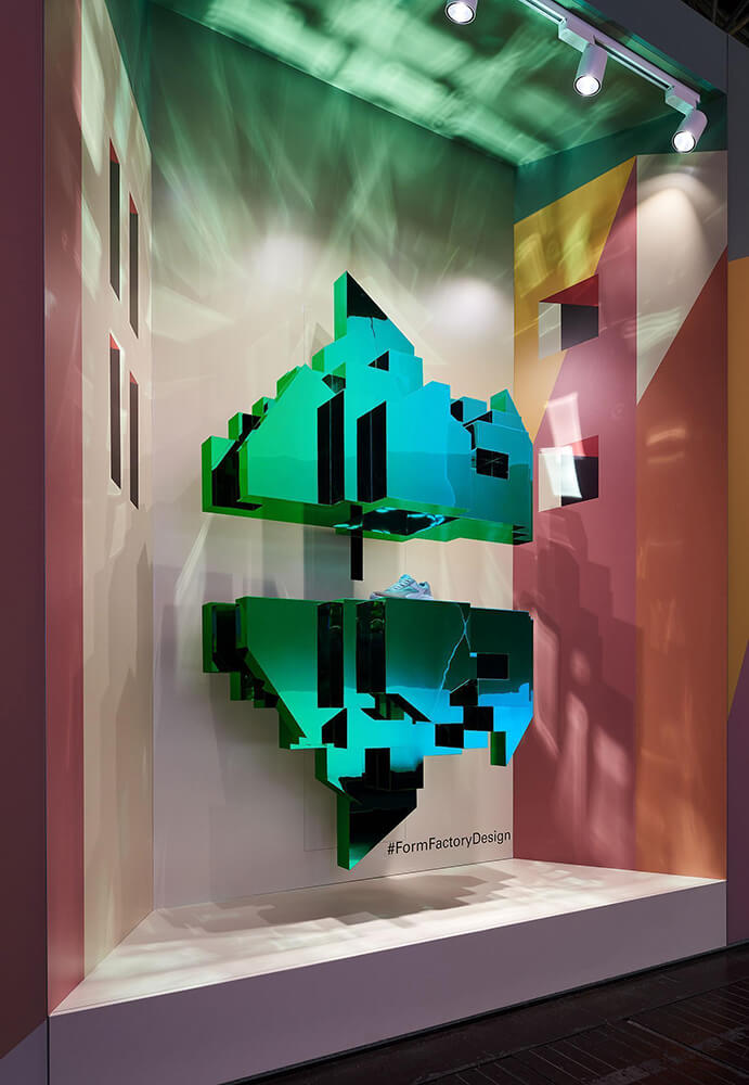 Decor panel WallFace mirror look 18443 Aqua self-adhesive blue green Decor panel WallFace mirror look 18443 Aqua self-adhesive blue green