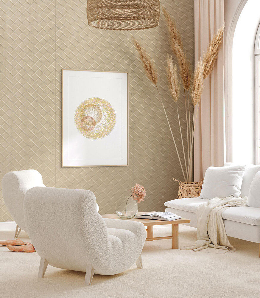 Decor panel WallFace leather look 19766 CORD Stony Ground Antigrav beige Decor panel WallFace leather look 19766 CORD Stony Ground Antigrav beige