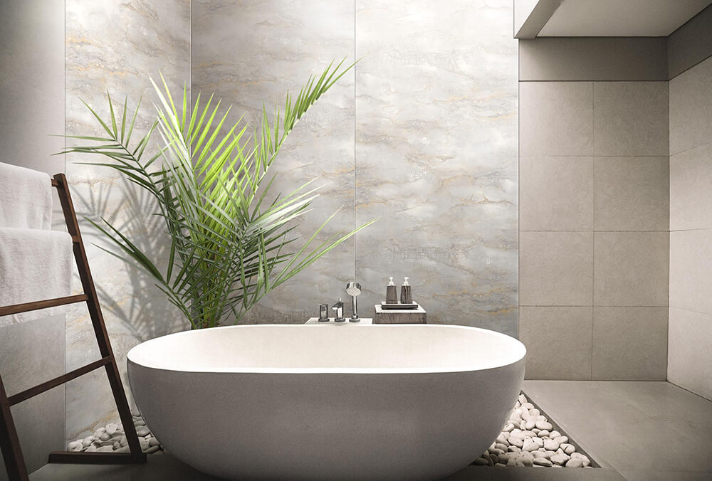 Wall panel WallFace marble look 22634 GENESIS White matt AR self-adhesive cream beige Wall panel WallFace marble look 22634 GENESIS White matt AR self-adhesive cream beige