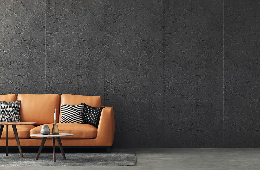 Wall panel WallFace textile look 22717 CREPA VELVET Volcano self-adhesive grey Wall panel WallFace textile look 22717 CREPA VELVET Volcano self-adhesive grey