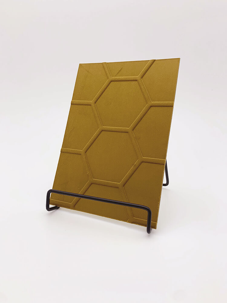 Decor panel WallFace honeycombs textile look 22731 COMB VELVET Curry Antigrav yellow gold Decor panel WallFace honeycombs textile look 22731 COMB VELVET Curry Antigrav yellow gold