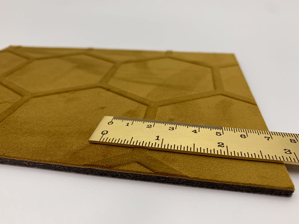 Decor panel WallFace honeycombs textile look 22731 COMB VELVET Curry Antigrav yellow gold Decor panel WallFace honeycombs textile look 22731 COMB VELVET Curry Antigrav yellow gold