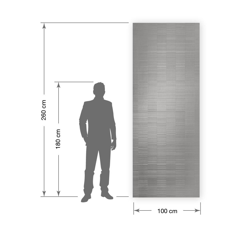 Design panelling WallFace 3D metal look 24961 NOTCH Silver matt self-adhesive silver Design panelling WallFace 3D metal look 24961 NOTCH Silver matt self-adhesive silver