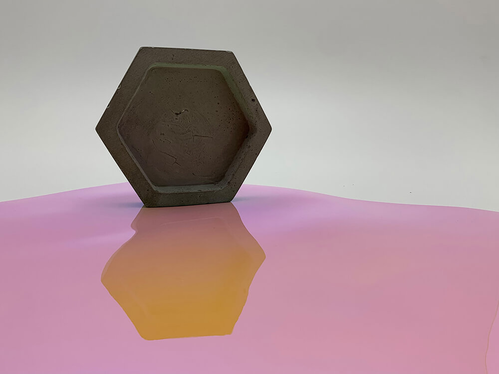 Design panelling WallFace 3D mirror look 27048 OCEAN Hollywood self-adhesive pink yellow Design panelling WallFace 3D mirror look 27048 OCEAN Hollywood self-adhesive pink yellow