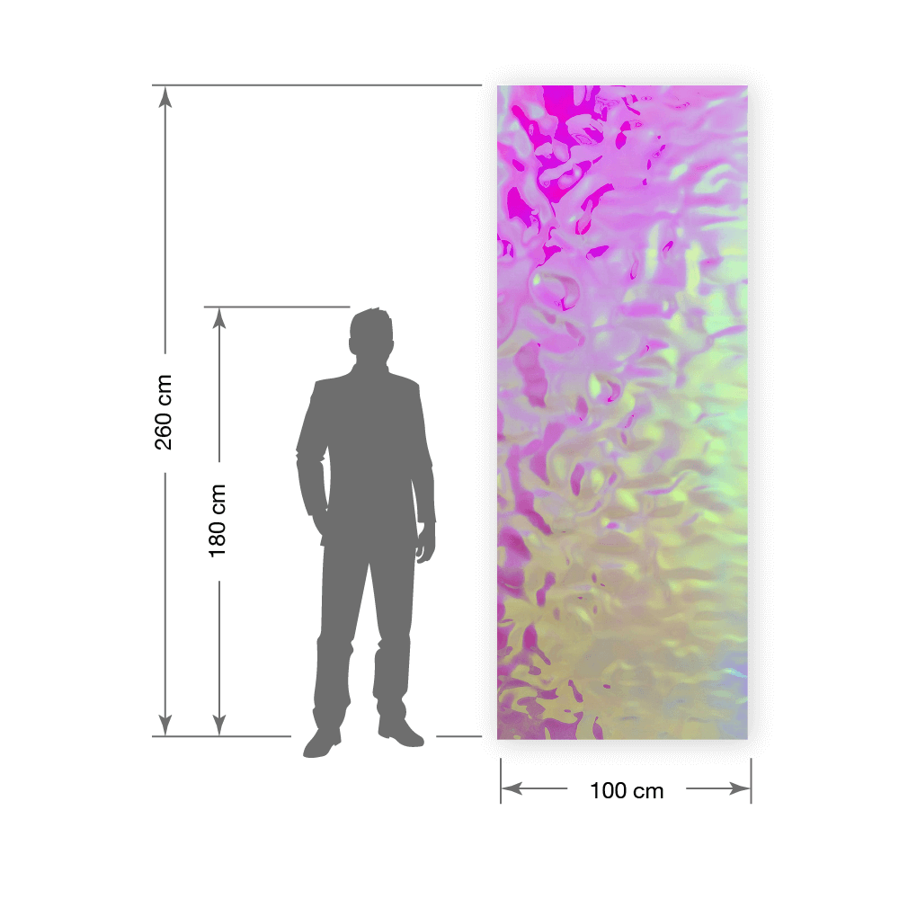 Design panelling WallFace 3D mirror look 27048 OCEAN Hollywood self-adhesive pink yellow Design panelling WallFace 3D mirror look 27048 OCEAN Hollywood self-adhesive pink yellow