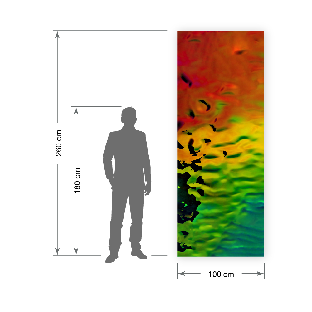 Design panelling WallFace 3D mirror look 27743 OCEAN Rainbow self-adhesive green red Design panelling WallFace 3D mirror look 27743 OCEAN Rainbow self-adhesive green red