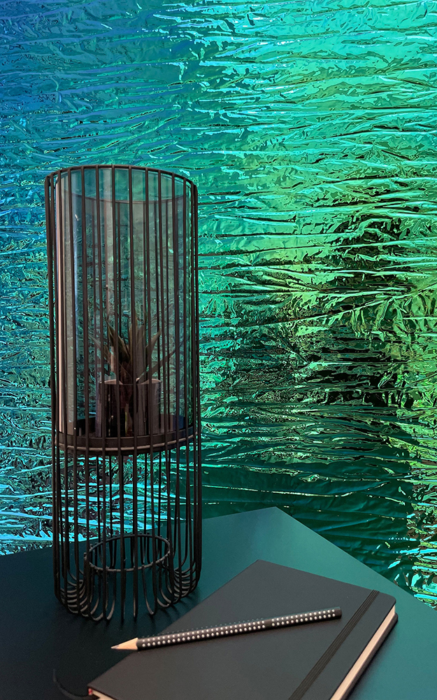 Wall panel WallFace 3D metal look 29084 CRASHED Aqua self adhesive blue green Wall panel WallFace 3D metal look 29084 CRASHED Aqua self adhesive blue green