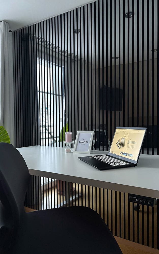 Acoustic Panel WallFace slatted look 30707 Fashion Grey AR grey black Acoustic Panel WallFace slatted look 30707 Fashion Grey AR grey black