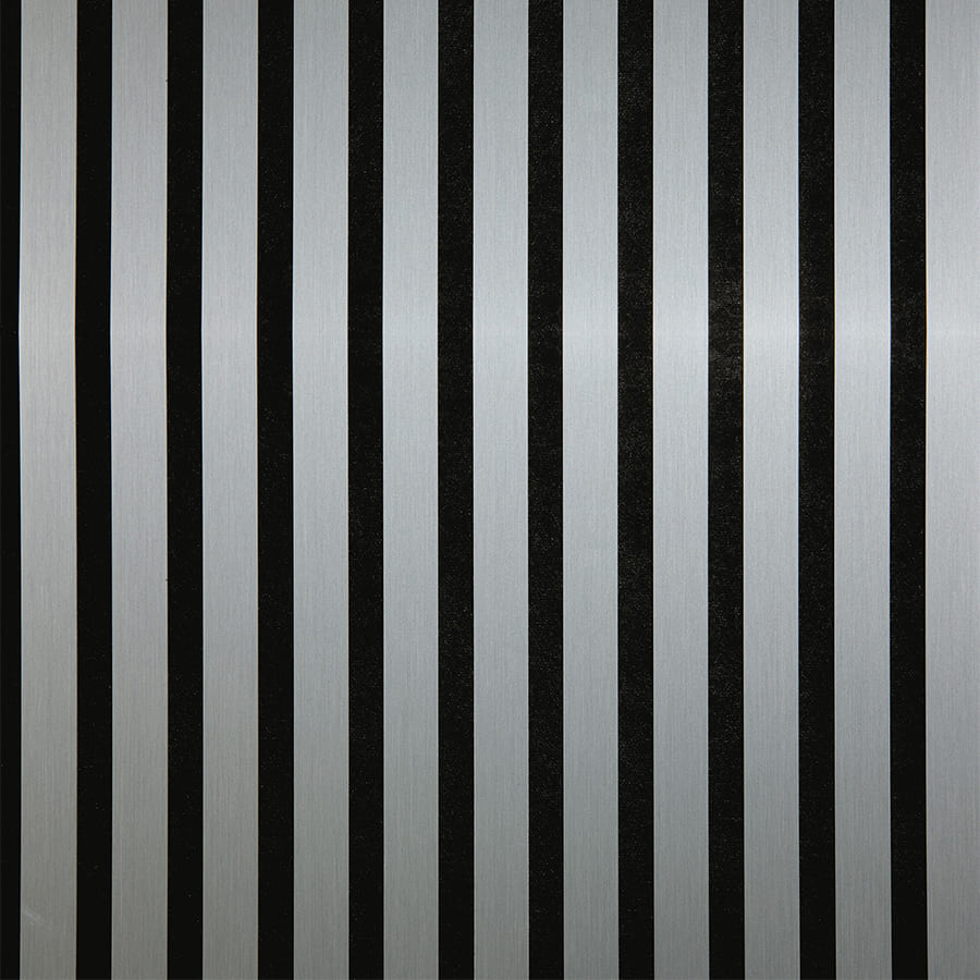 Acoustic Panel WallFace slatted look 30709 Silver brushed silver black