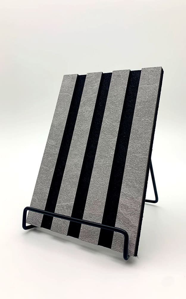 Acoustic Panel WallFace slatted look 31128 Fuzzy Grey grey black Acoustic Panel WallFace slatted look 31128 Fuzzy Grey grey black