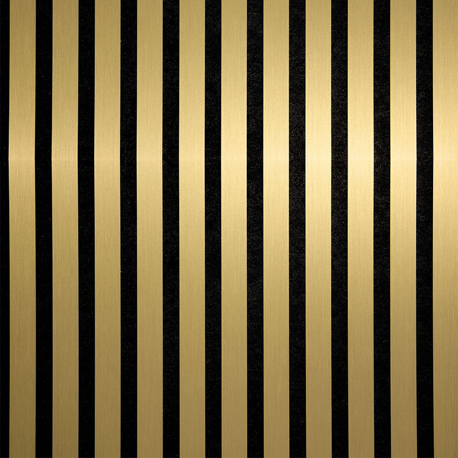 Acoustic Panel WallFace slatted look 31132 Brass brushed matt AR gold black