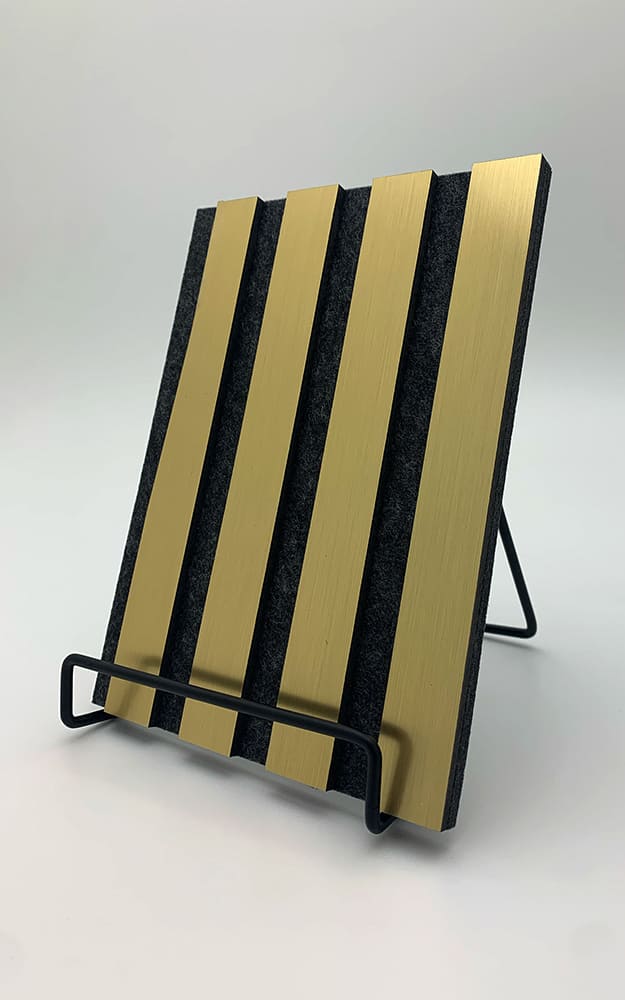 Acoustic Panel WallFace slatted look 31132 Brass brushed matt AR gold black Acoustic Panel WallFace slatted look 31132 Brass brushed matt AR gold black