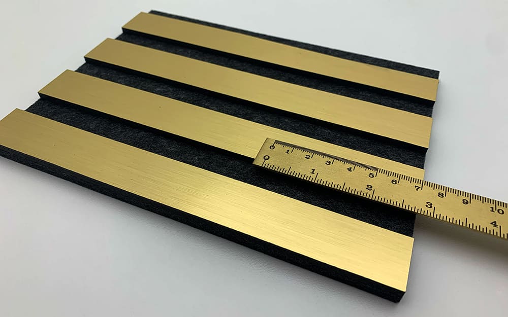 Acoustic Panel WallFace slatted look 31132 Brass brushed matt AR gold black Acoustic Panel WallFace slatted look 31132 Brass brushed matt AR gold black