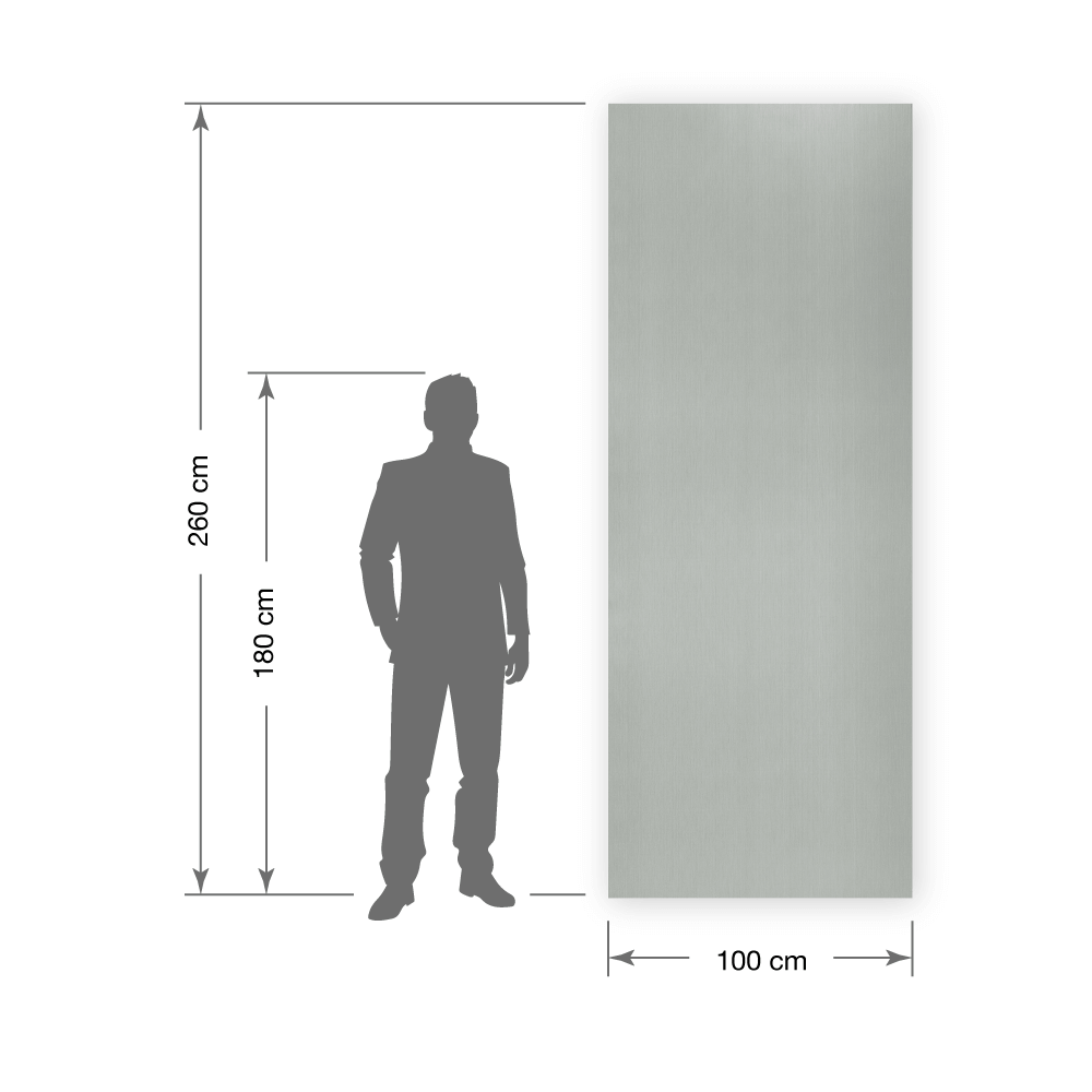 Wall panel WallFace metal stainless steel look 10199 HGS self-adhesive silver grey Wall panel WallFace metal stainless steel look 10199 HGS self-adhesive silver grey