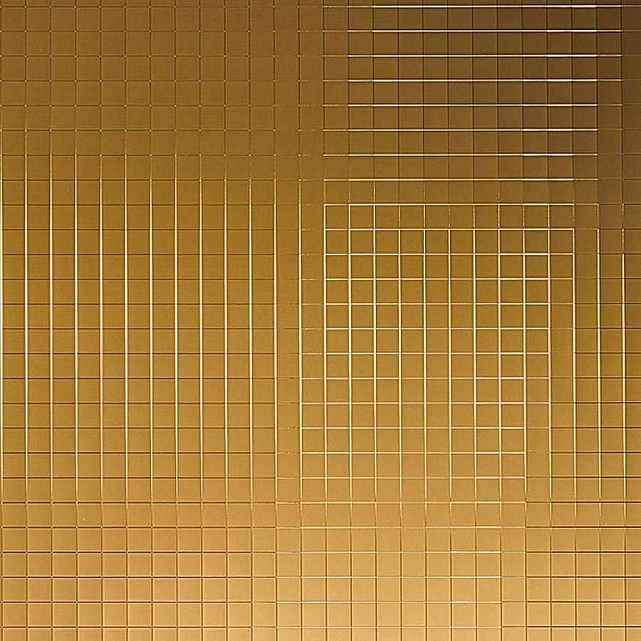 Panel decorativo WallFace espejo mosaico aspecto metal 27375 Gold 20×20 autoadhesivo flexible oro