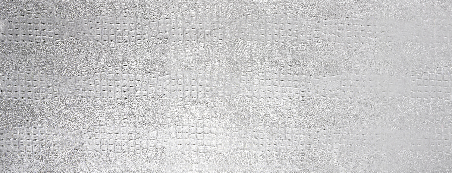 Panel decorativo WallFace 3D aspecto de cuero 13520 CROCO Silver PF autoadhesivo plata
