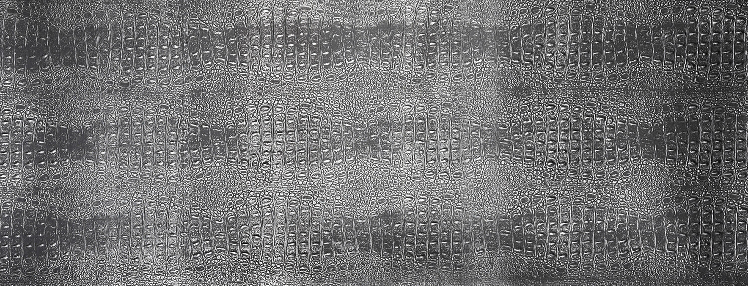 Panel decorativo WallFace 3D aspecto de cuero 13521 CROCO Smoke PF autoadhesivo gris plata