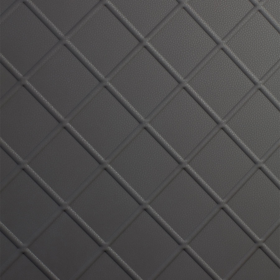 Panel decorativo WallFace aspecto de cuero 19546 CORD Charcoal Light autoadhesivo gris