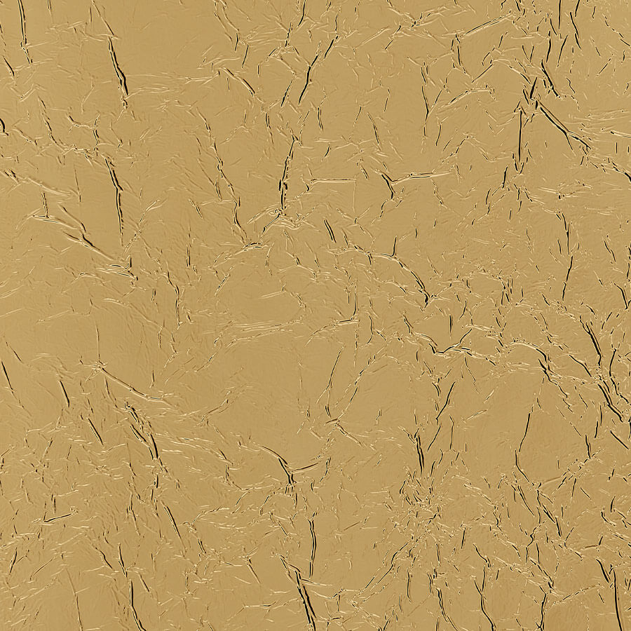 Panel decorativo WallFace 3D aspecto metálico 24944 CREPA Gold autoadhesivo oro