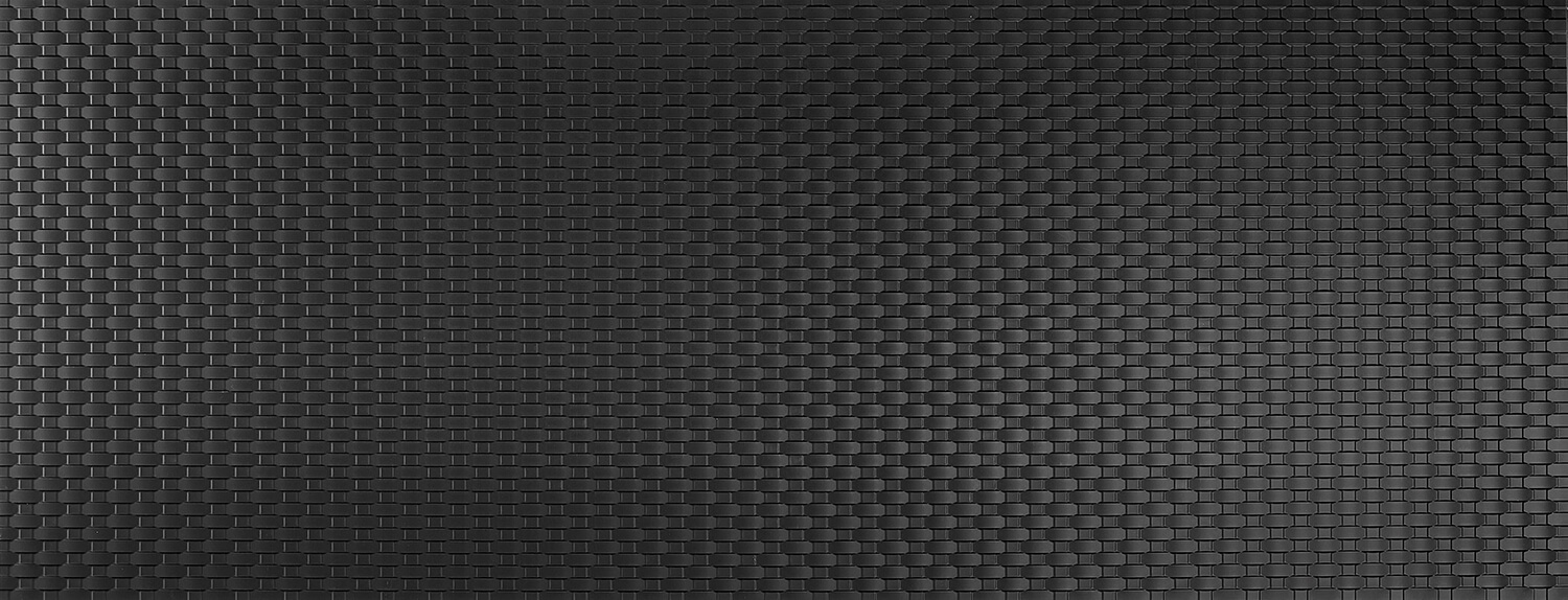Revestimiento mural WallFace 3D aspecto plástico 24953 RATTAN 20 Graphite Black matt autoadhesivo negro