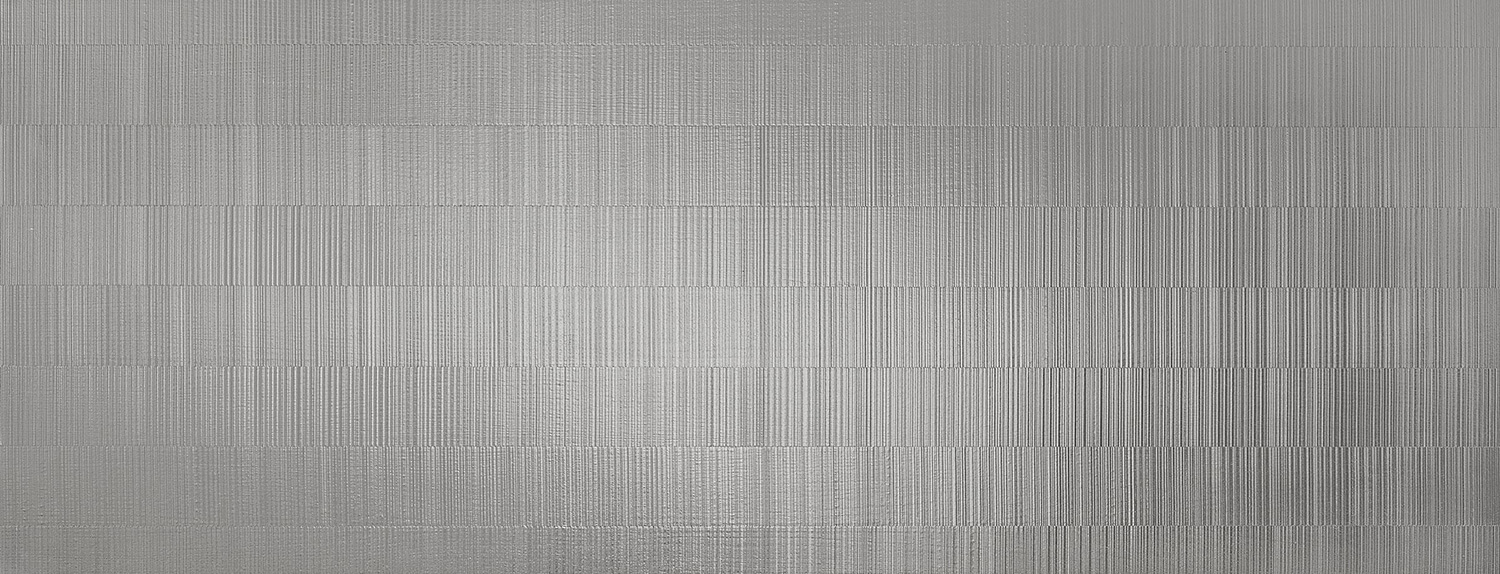 Panel de pared WallFace 3D aspecto metálico 24961 NOTCH Silver matt autoadhesivo plata