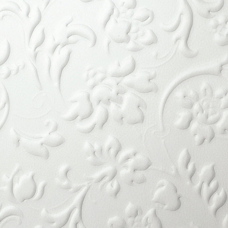 Panel decorativo WallFace aspecto de cuero 13473 FLORAL White autoadhesivo blanco Panel decorativo WallFace aspecto de cuero 13473 FLORAL White autoadhesivo blanco