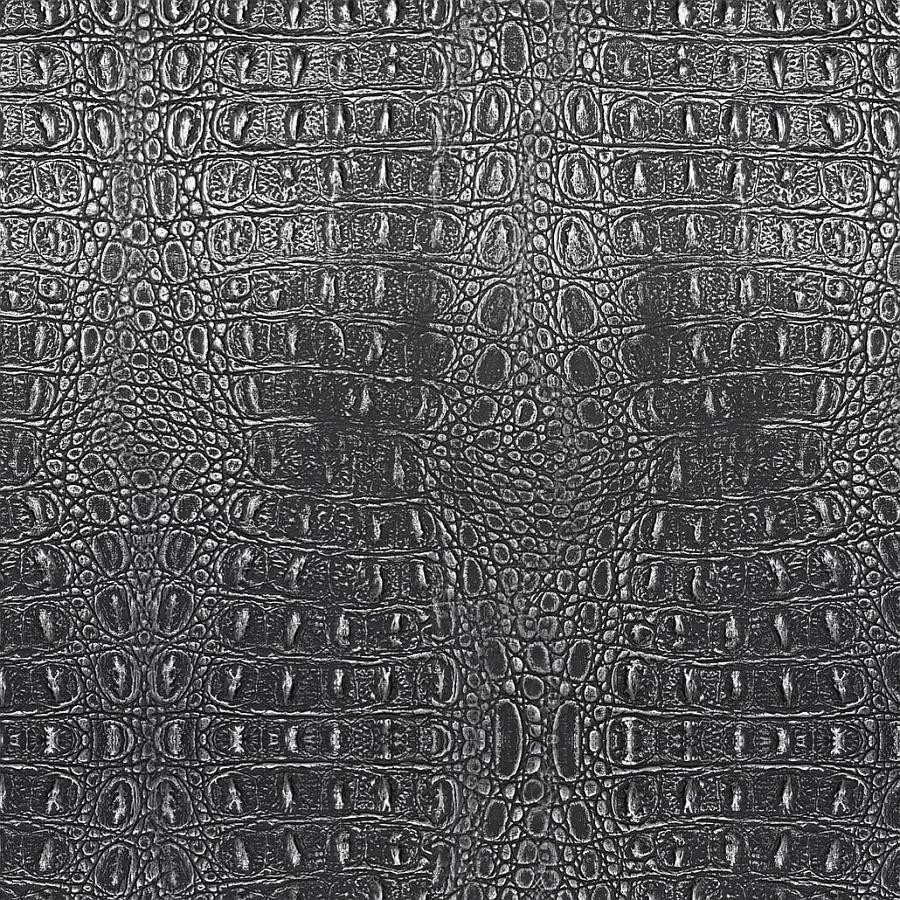 Panel decorativo WallFace 3D aspecto de cuero 13521 CROCO Smoke PF autoadhesivo gris plata
