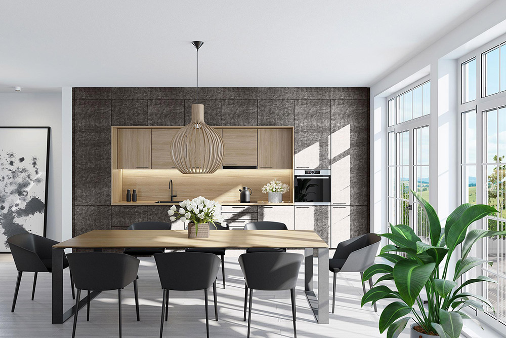 Panel de pared WallFace aspecto de cuero 14797 LEGUAN Nero autoadhesivo negro gris Panel de pared WallFace aspecto de cuero 14797 LEGUAN Nero autoadhesivo negro gris