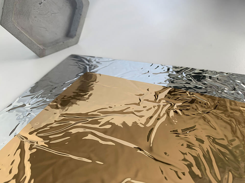 Panel decorativo WallFace 3D aspecto metálico 24945 CREPA Silver autoadhesivo plata Panel decorativo WallFace 3D aspecto metálico 24945 CREPA Silver autoadhesivo plata