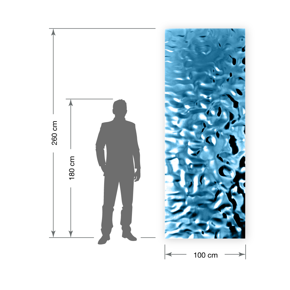 Panel de pared WallFace 3D aspecto espejo 27047 OCEAN Ice Blue autoadhesivo azul Panel de pared WallFace 3D aspecto espejo 27047 OCEAN Ice Blue autoadhesivo azul