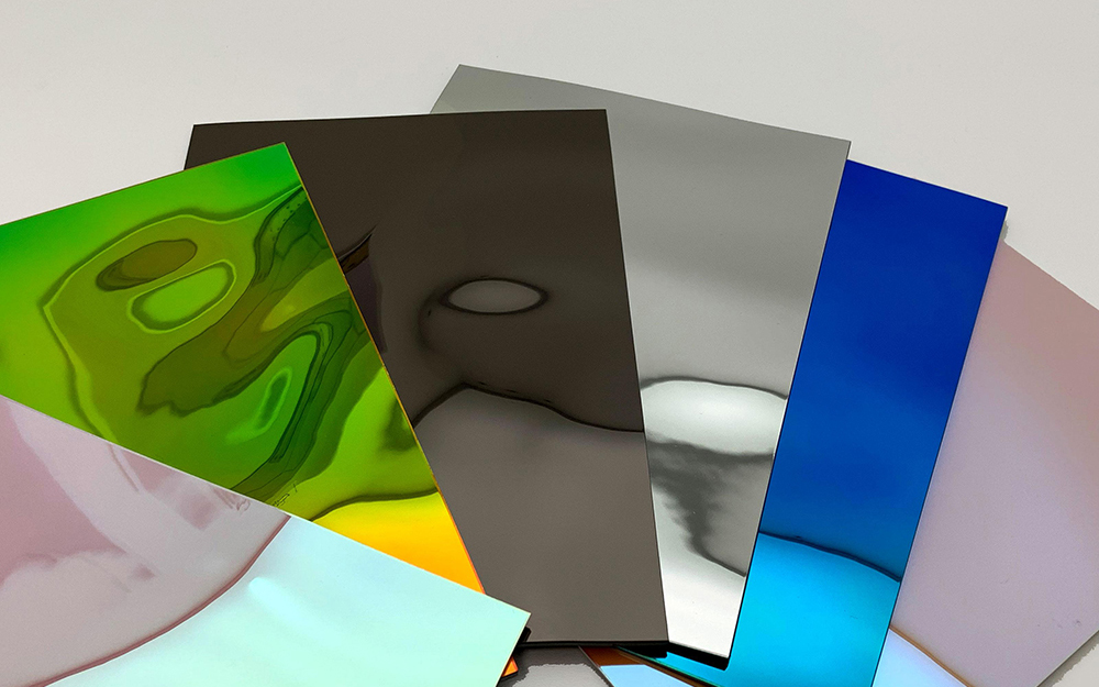 Panel de pared WallFace 3D aspecto espejo 27743 OCEAN Rainbow autoadhesivo verde rojo Panel de pared WallFace 3D aspecto espejo 27743 OCEAN Rainbow autoadhesivo verde rojo