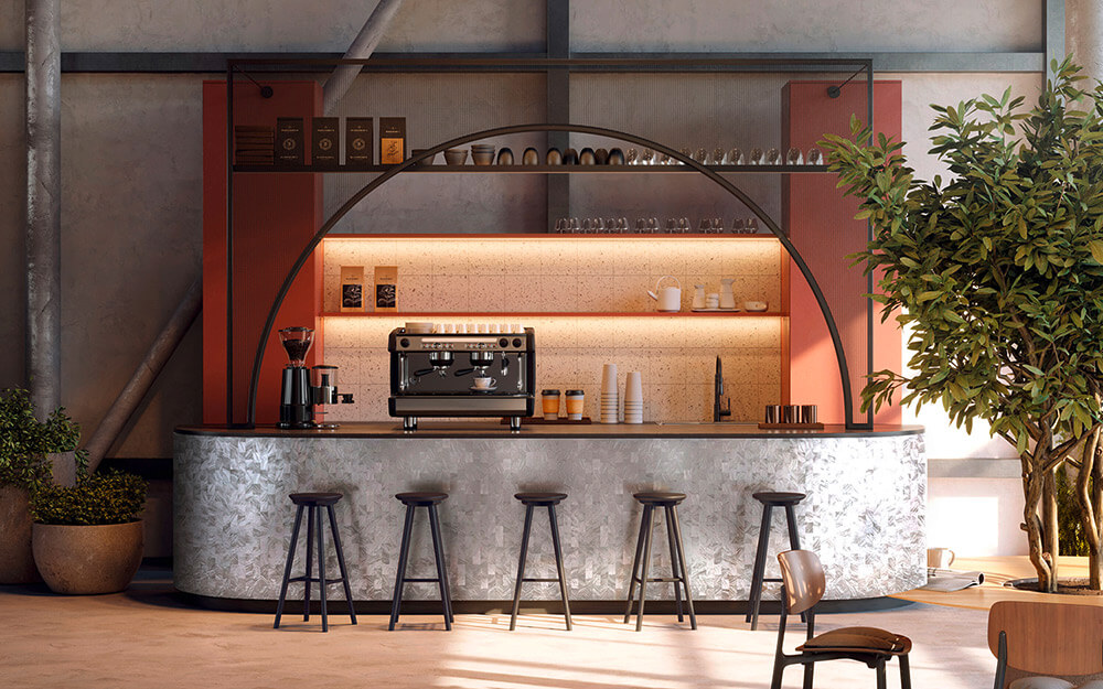Panel de pared WallFace 3D aspecto metal 29280 GRAIN Silver autoadhesivo plata Panel de pared WallFace 3D aspecto metal 29280 GRAIN Silver autoadhesivo plata