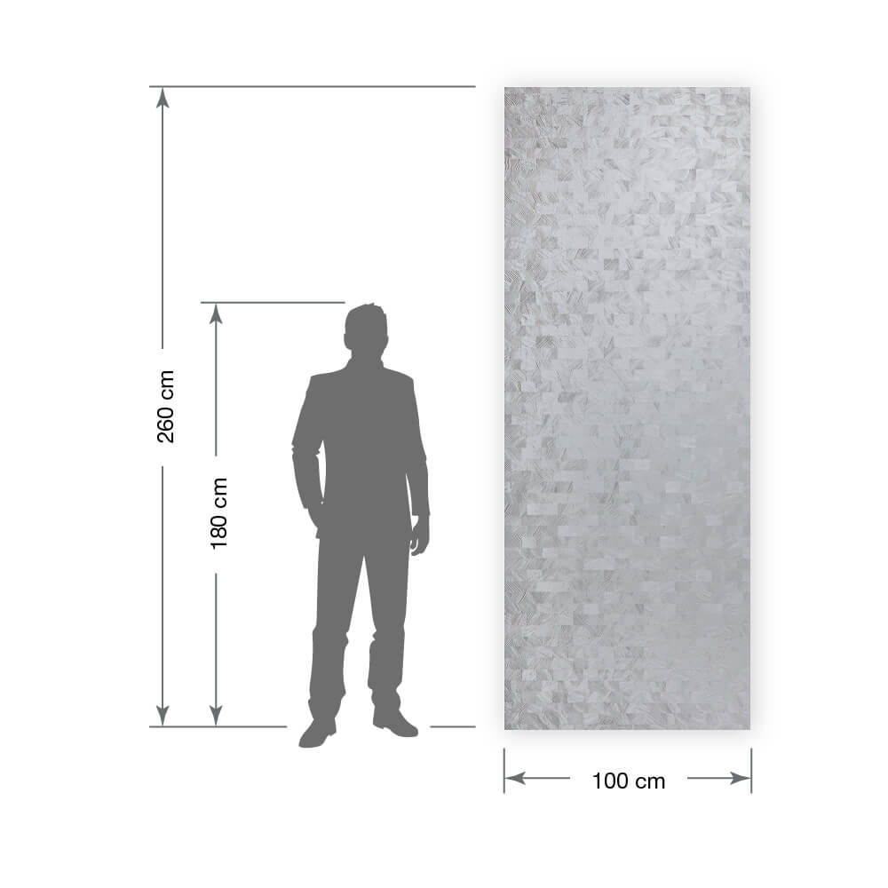 Panel de pared WallFace 3D aspecto metal 29280 GRAIN Silver autoadhesivo plata Panel de pared WallFace 3D aspecto metal 29280 GRAIN Silver autoadhesivo plata