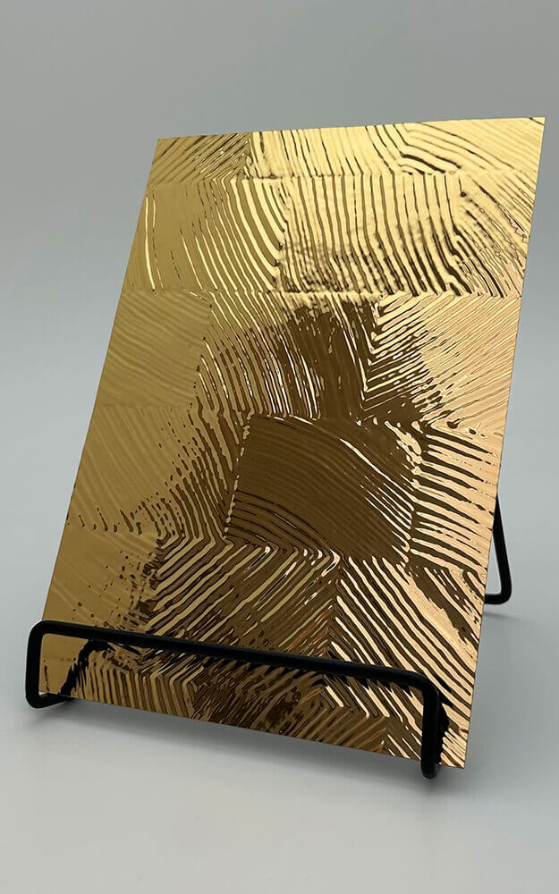 Panel de pared WallFace 3D aspecto metal 29281 GRAIN Gold autoadhesivo oro Panel de pared WallFace 3D aspecto metal 29281 GRAIN Gold autoadhesivo oro