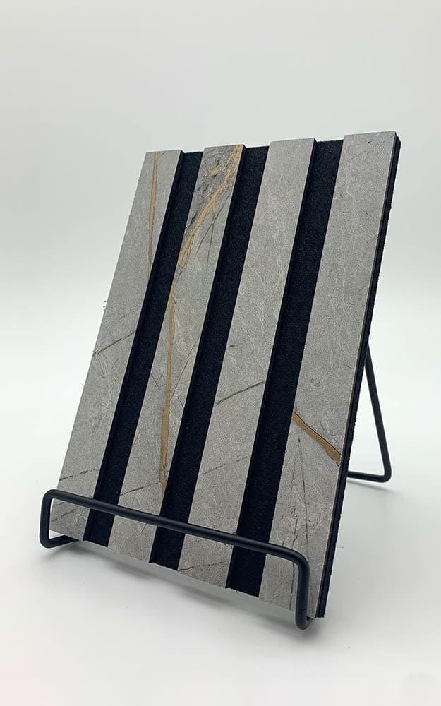 Panel acústico WallFace revestimiento alistonado 30683 LIMESTONE Grey gris negro Panel acústico WallFace revestimiento alistonado 30683 LIMESTONE Grey gris negro