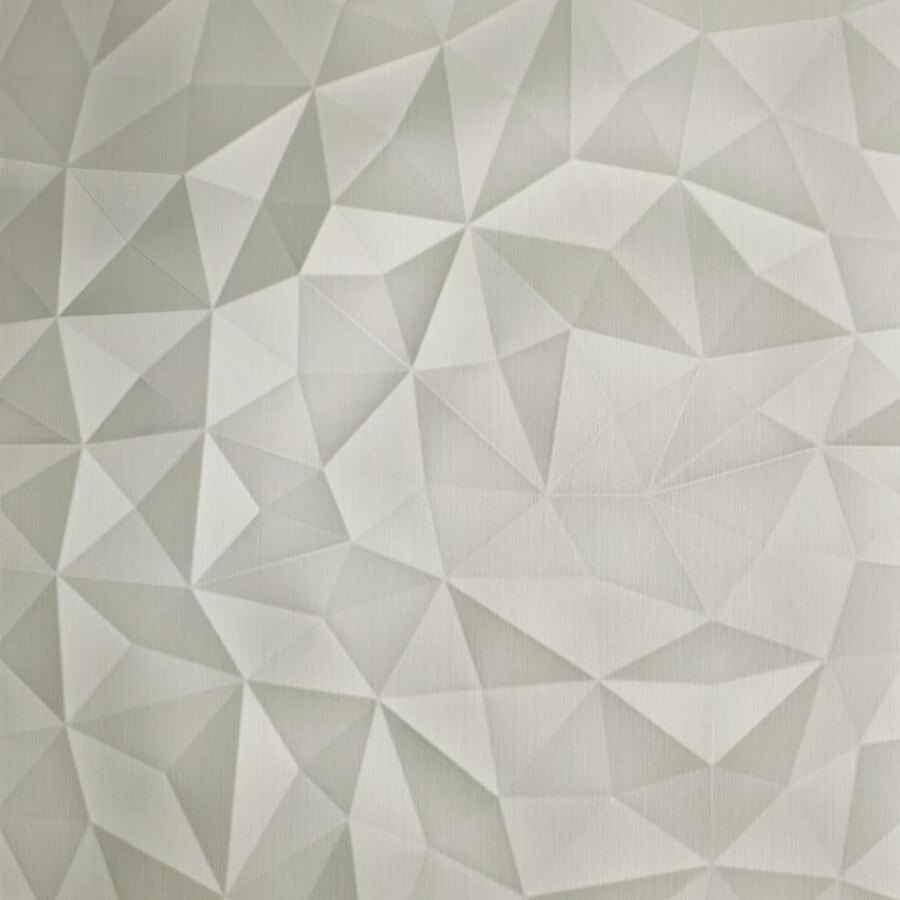 Panel de pared WallFace 3D aspecto metal 31020 DIAMOND Green Steel brushed AR autoadhesivo plata gris