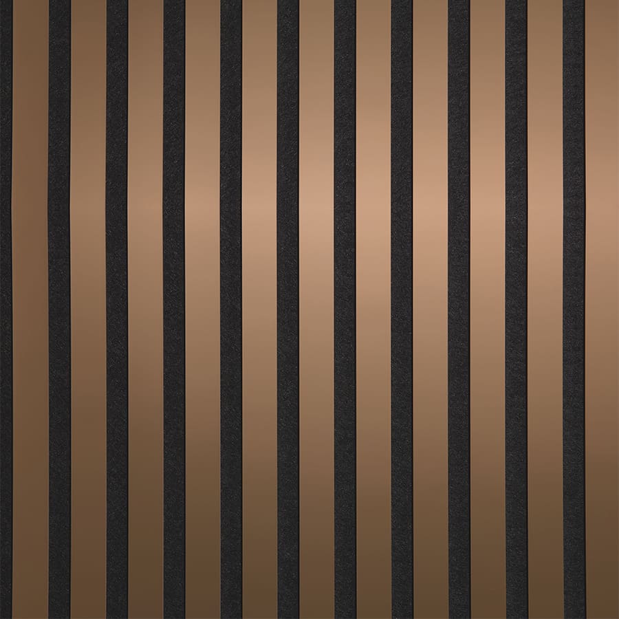 Panel acústico WallFace revestimiento alistonado 31130 Rosegold AR cobre bronce negro