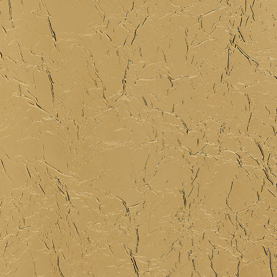Panel decorativo WallFace 3D aspecto metálico 24944 CREPA Gold autoadhesivo oro