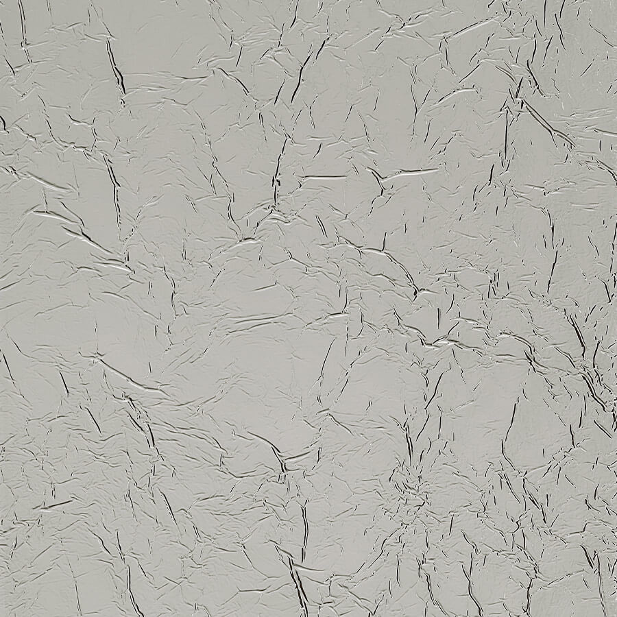 Panel decorativo WallFace 3D aspecto metálico 24945 CREPA Silver autoadhesivo plata