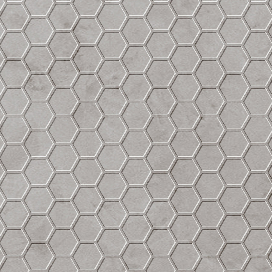 Panneau décoratif WallFace nid d'abeille aspect textile 22732 COMB VELVET Pearl Antigrav gris
