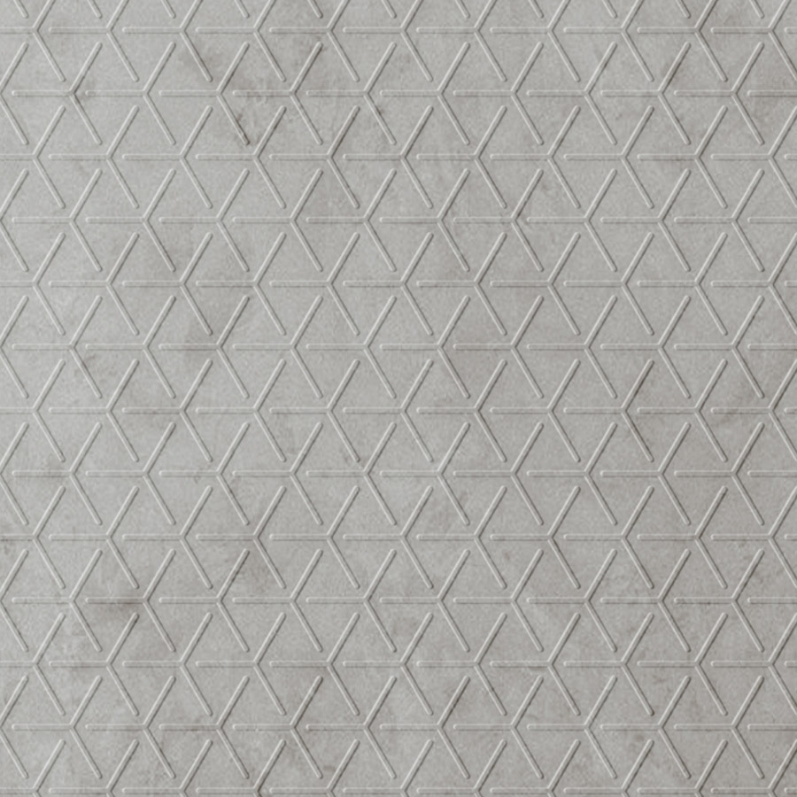 Panneau décoratif WallFace 3D aspect textile 22740 CUBE VELVET Pearl Antigrav gris