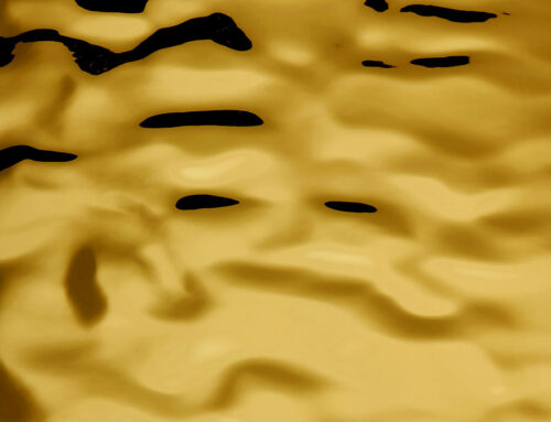 Panneau mural WallFace 3D aspect miroir 28823 OCEAN Gold auto-adhésif or
