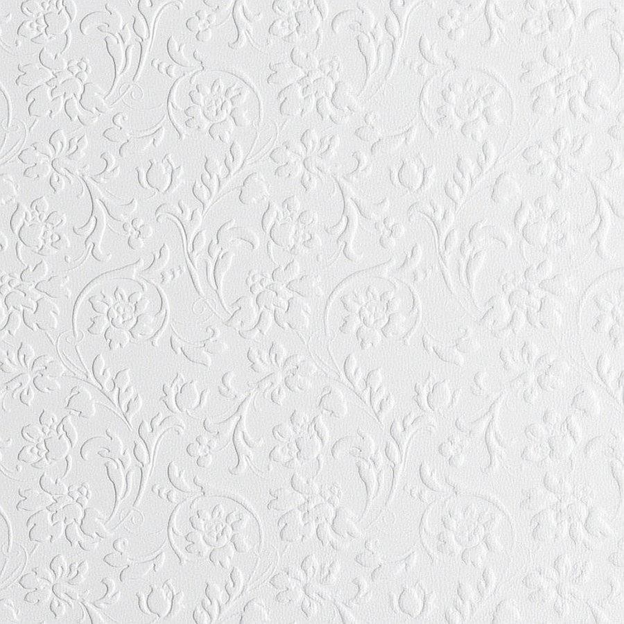 Panneau décoratif WallFace aspect cuir 13473 FLORAL White auto-adhésif blanc