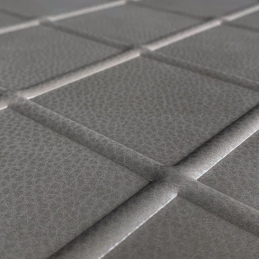 Panneau décoratif WallFace aspect cuir 19546 CORD Charcoal Light auto-adhésif gris Panneau décoratif WallFace aspect cuir 19546 CORD Charcoal Light auto-adhésif gris