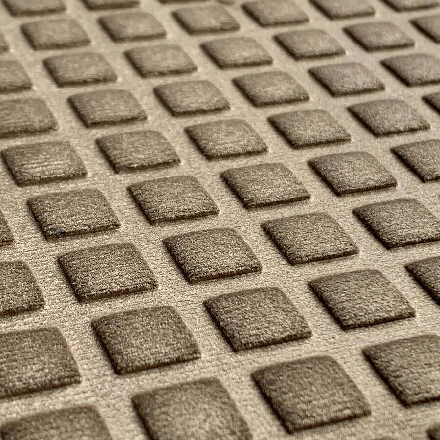 Revêtement mural WallFace 3D aspect textile 22713 SQUARE 2 VELVET Mocha auto-adhésif brun Revêtement mural WallFace 3D aspect textile 22713 SQUARE 2 VELVET Mocha auto-adhésif brun