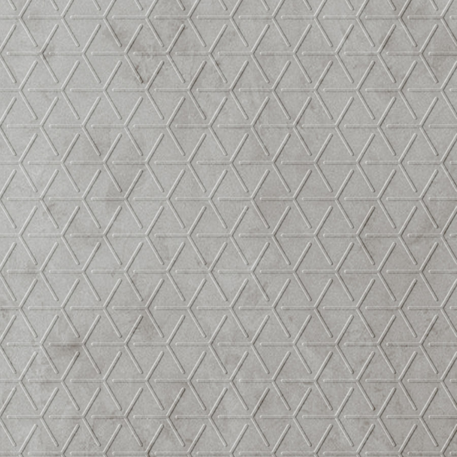 Panneau décoratif WallFace 3D aspect textile 22720 CUBE VELVET Pearl auto-adhésif gris