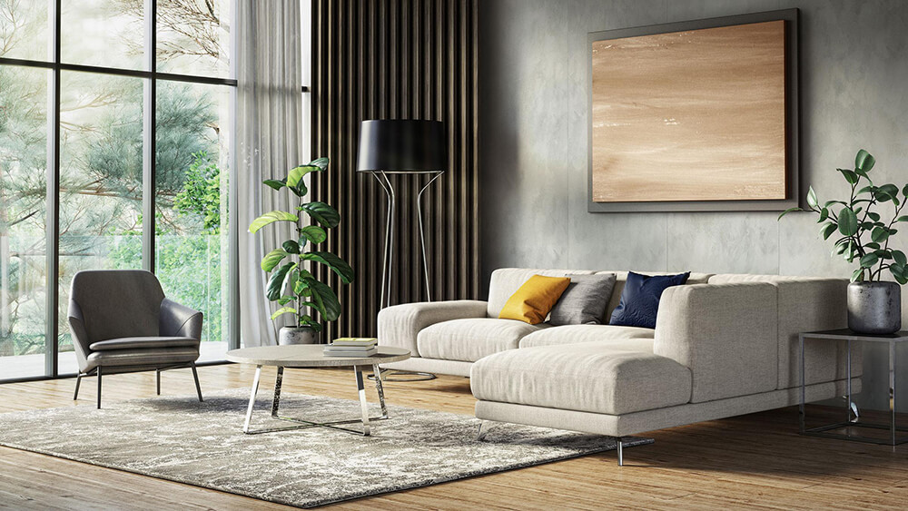 Panneau décoratif WallFace aspect béton 22828 CONCRETE Grey AR auto-adhésif gris Panneau décoratif WallFace aspect béton 22828 CONCRETE Grey AR auto-adhésif gris