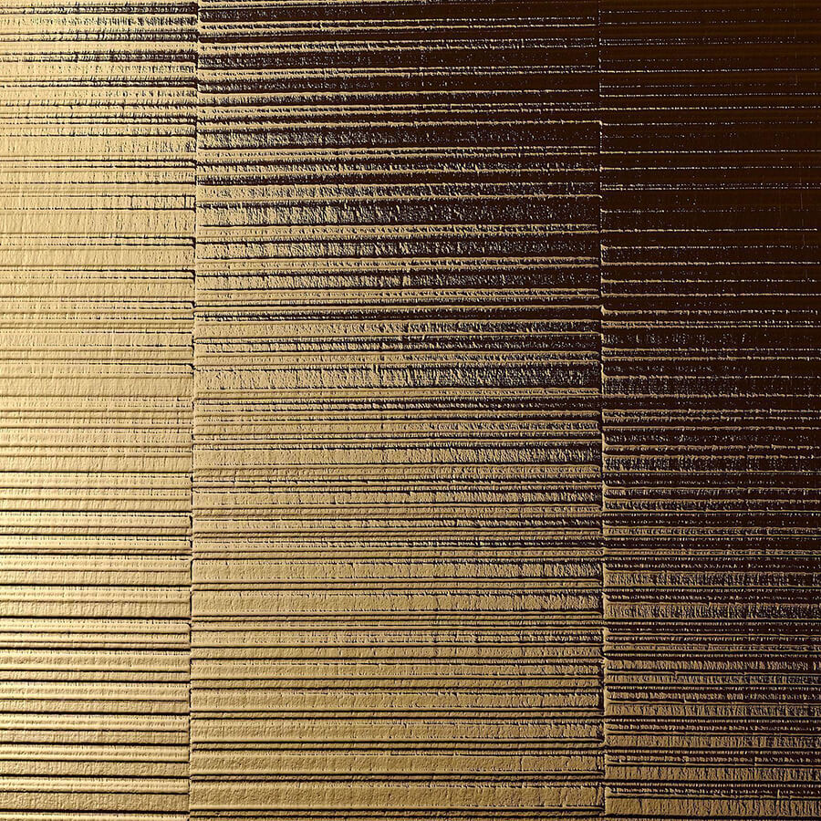 Panneau mural WallFace 3D aspect métal 24962 NOTCH Gold matt auto-adhésif or Panneau mural WallFace 3D aspect métal 24962 NOTCH Gold matt auto-adhésif or